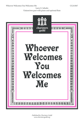Book cover for Whoever Welcomes You Welcomes Me
