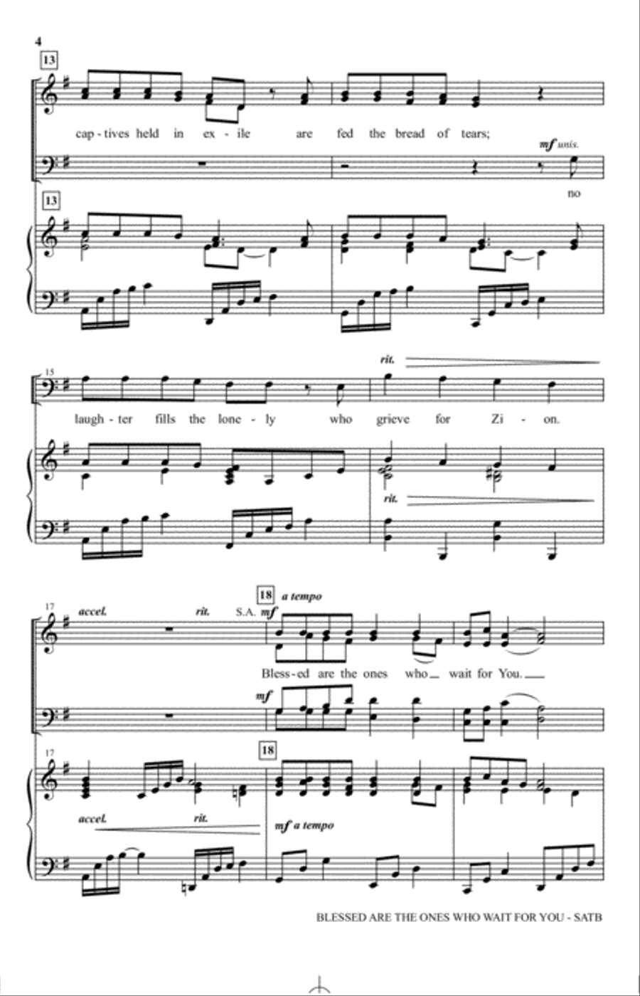 Blessed Are The Ones Who Wait For You 4-Part scores gallery preview page 3