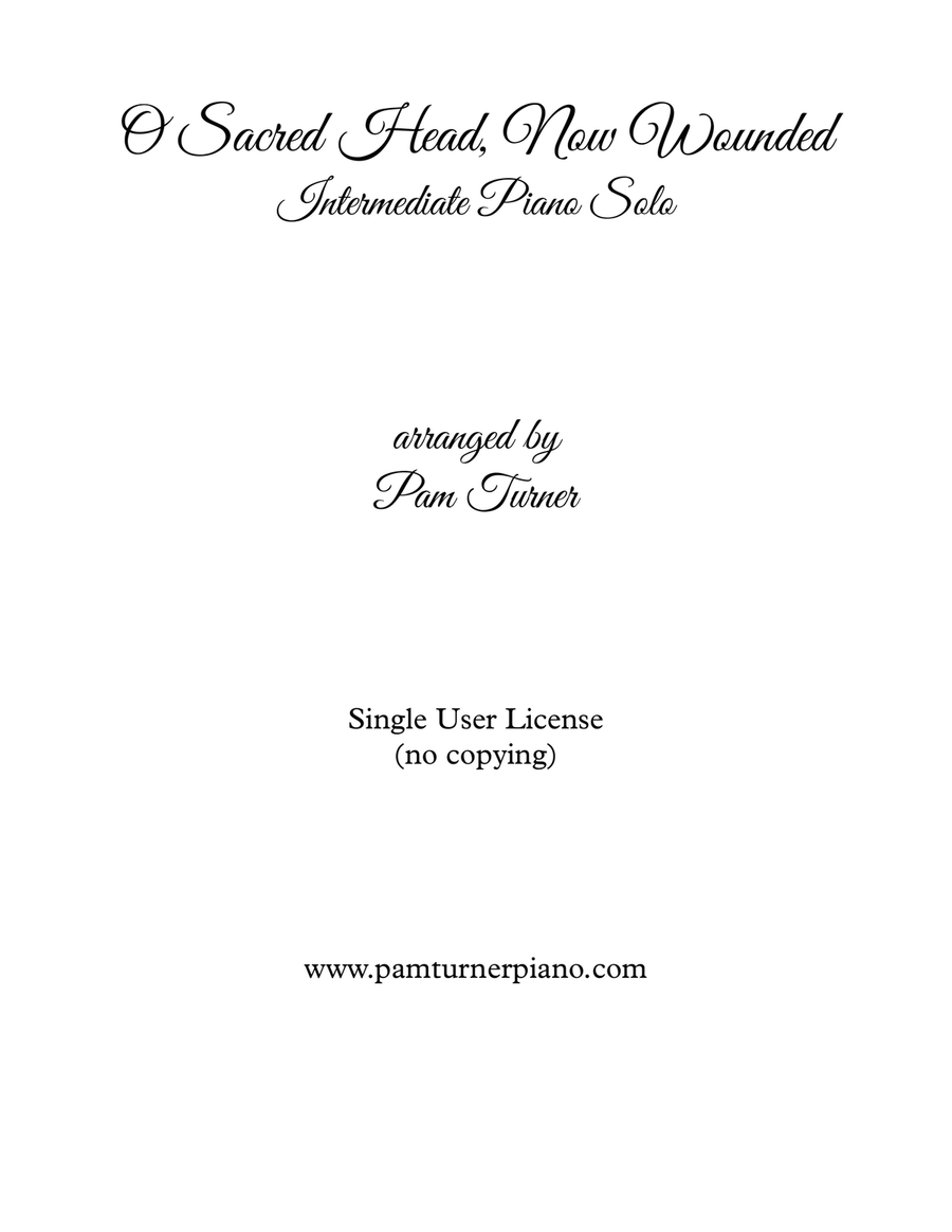 O Sacred Head, Now Wounded (Intermediate Piano Solo) Piano Solo scores gallery preview page 2
