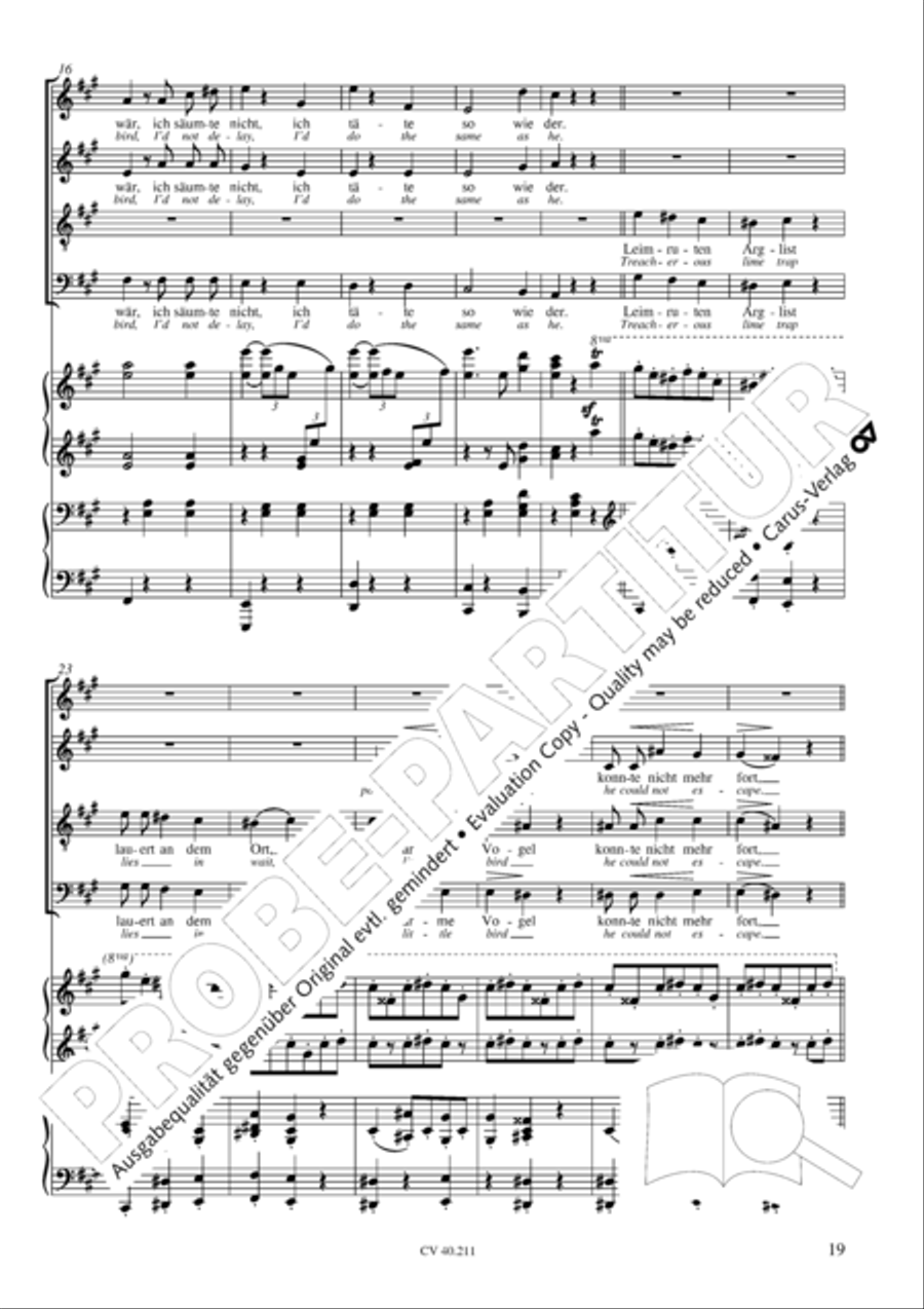Liebeslieder-Walzer, Op. 52 Choir scores gallery preview page 20