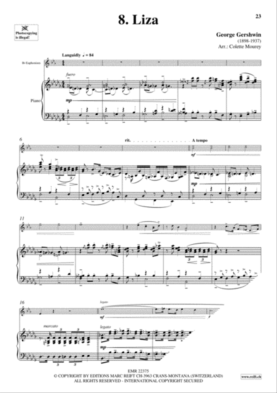 Gershwin 20 Greatest Hits Euphonium scores gallery preview page 10