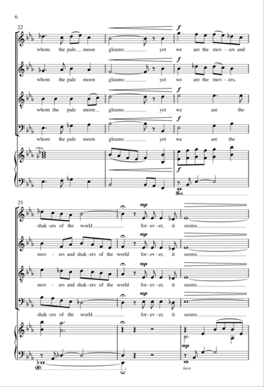 We Are the Music Makers 4-Part scores gallery preview page 5