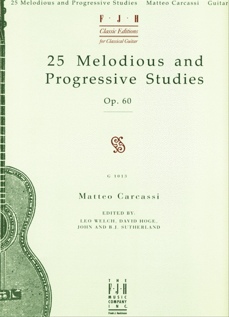 25 Melodious and Progressive Studies, Op. 60 Acoustic Guitar scores gallery preview page 1