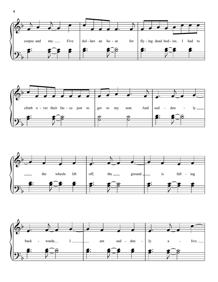Me And The Sky (from Come From Away) Easy Piano scores gallery preview page 4