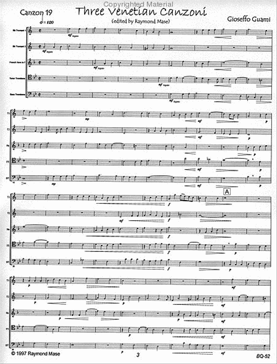 Three Venetian Canzoni Horn scores gallery preview page 2