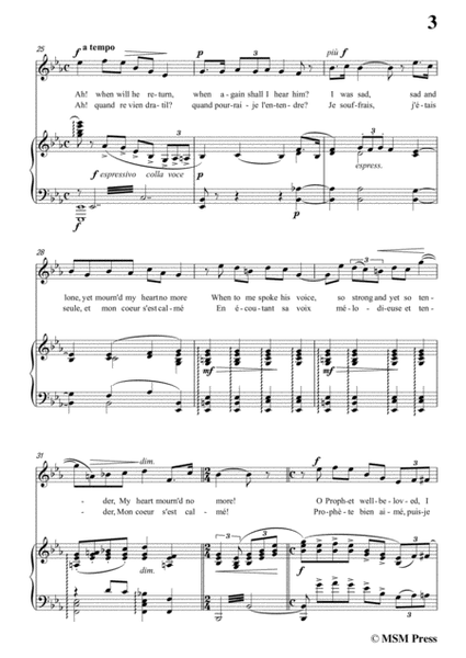 Massenet-Celui dont la parole,from 'Hérodiade',in E flat Major,for Voice and Piano image number null