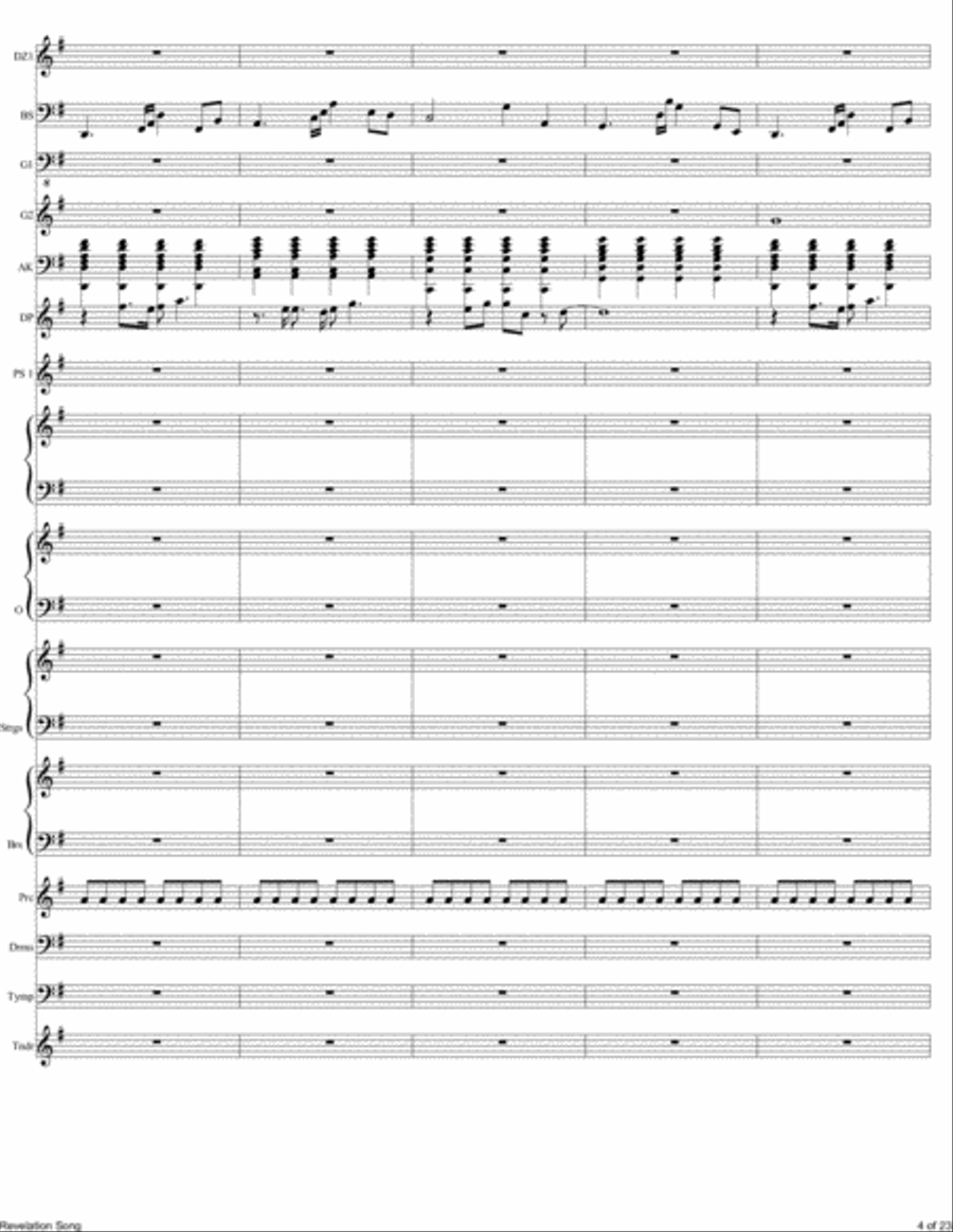 Revelation Song Large Ensemble scores gallery preview page 5