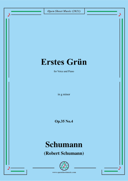 Schumann-Erstes Grun,Op.35 No.4 in g minor