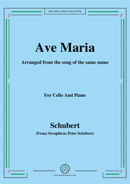 Schubert-Ave maria,for Cello and Piano image number null