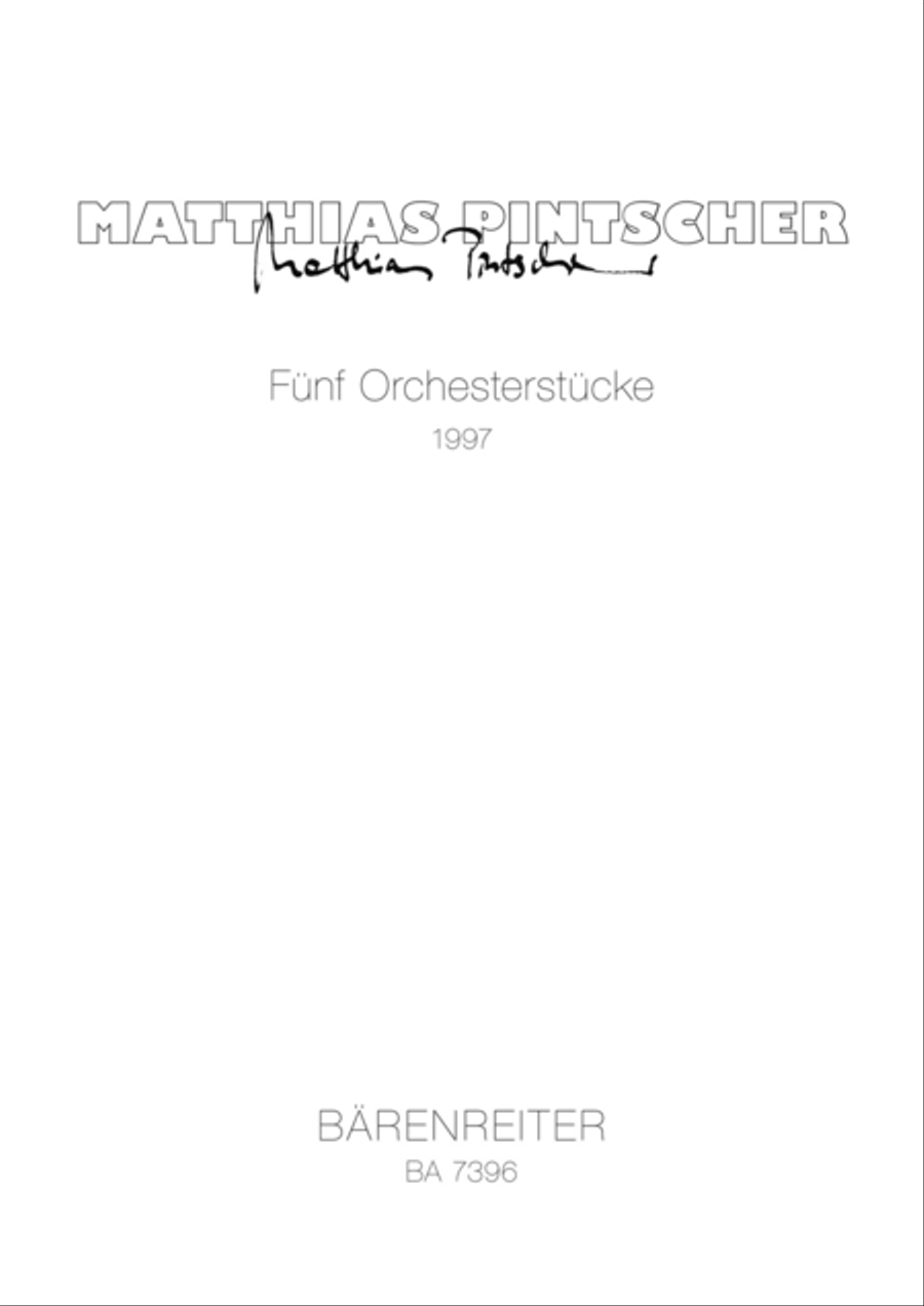 Fünf Orchesterstücke (1997) TB scores gallery preview page 1