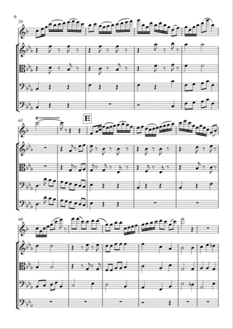 Variations on a Theme for Bb Clarinet and Strings Chamber Orchestra scores gallery preview page 6