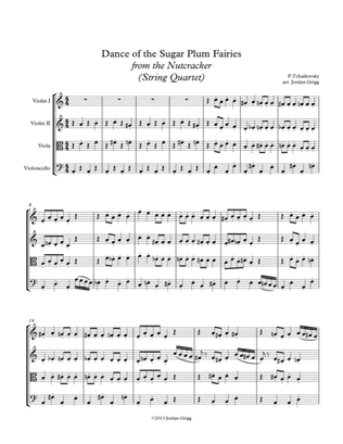 Book cover for Dance of the Sugar Plum Fairies from the Nutcracker (String Quartet) - Score and parts