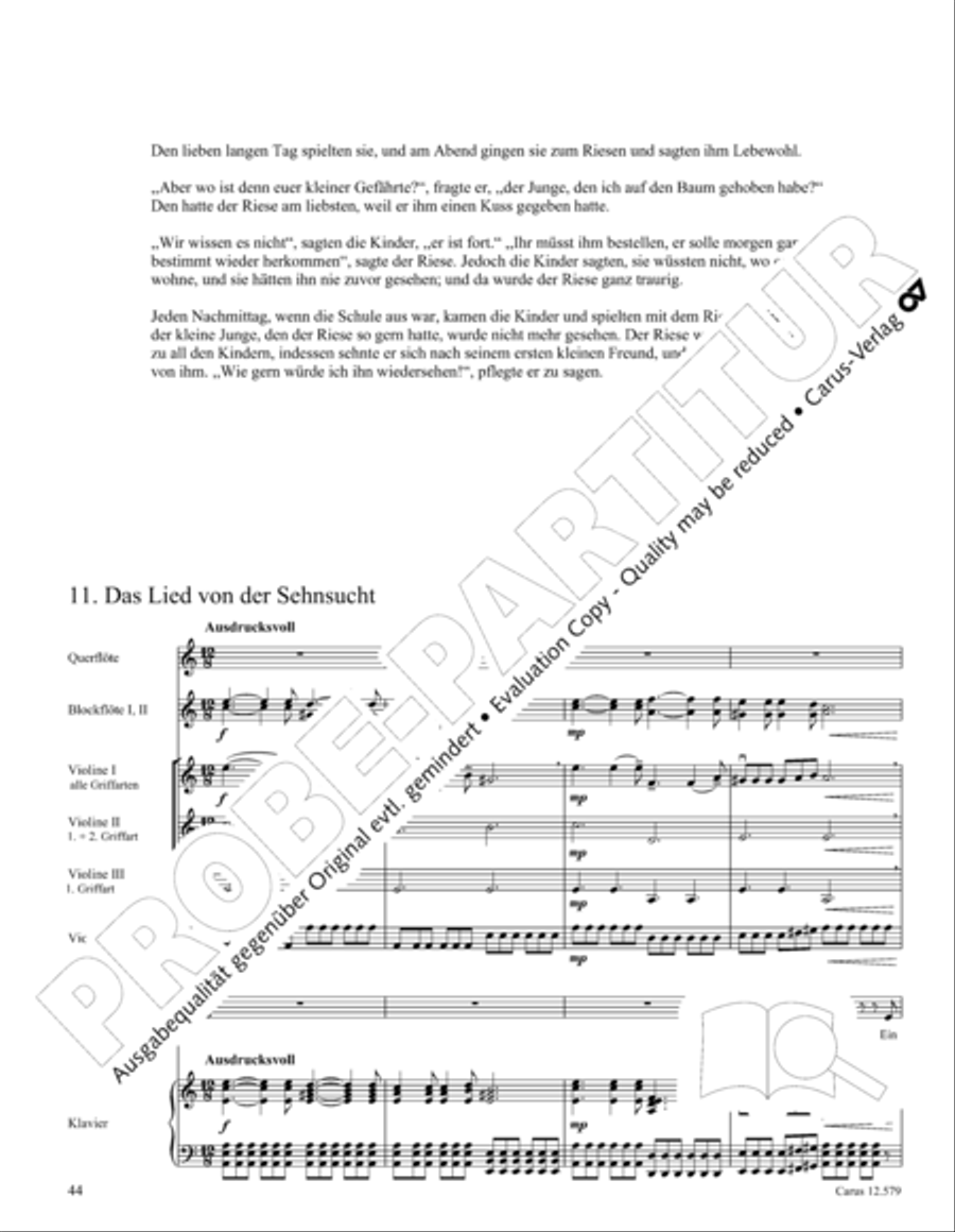 Der Garten des Riesen Children's Choir scores gallery preview page 49