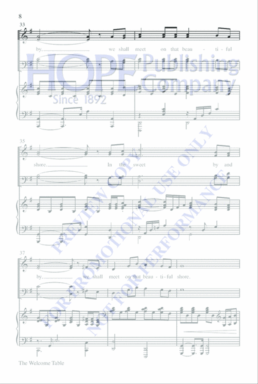The Welcome Table The Welcome Table Choir scores gallery preview page 7