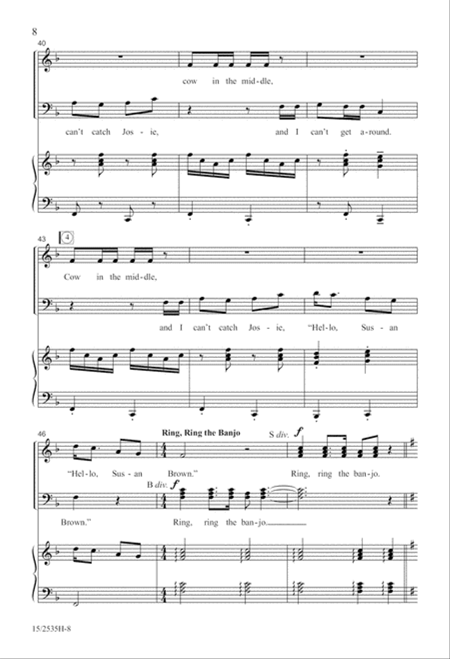 Folk Song Jubilee Folk Song Jubilee 4-Part scores gallery preview page 8