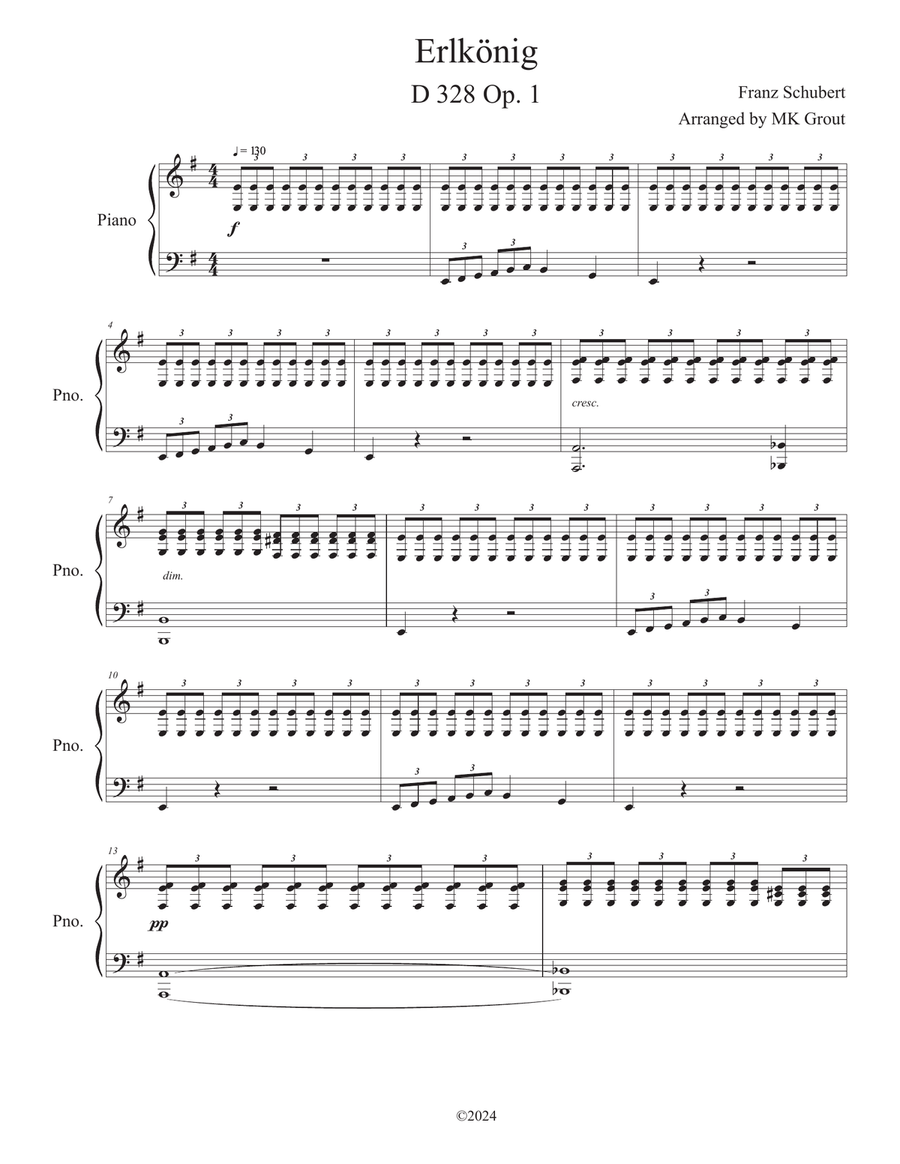Erlkönig 4-Part scores gallery preview page 1