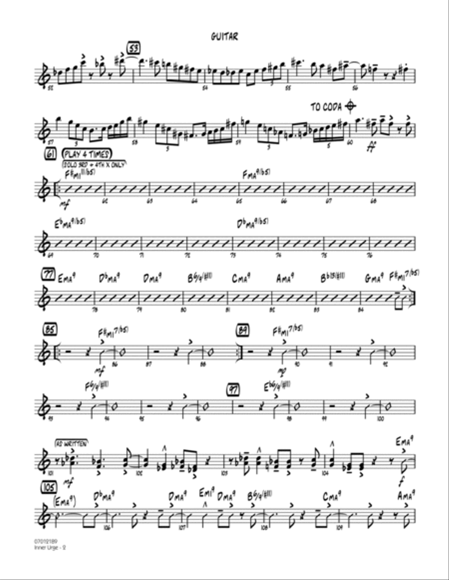 Inner Urge - Guitar Inner Urge - Guitar Part scores gallery preview page 2