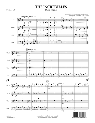 The Incredibles (Main Theme) (arr. Robert Longfield) - Conductor Score (Full Score)