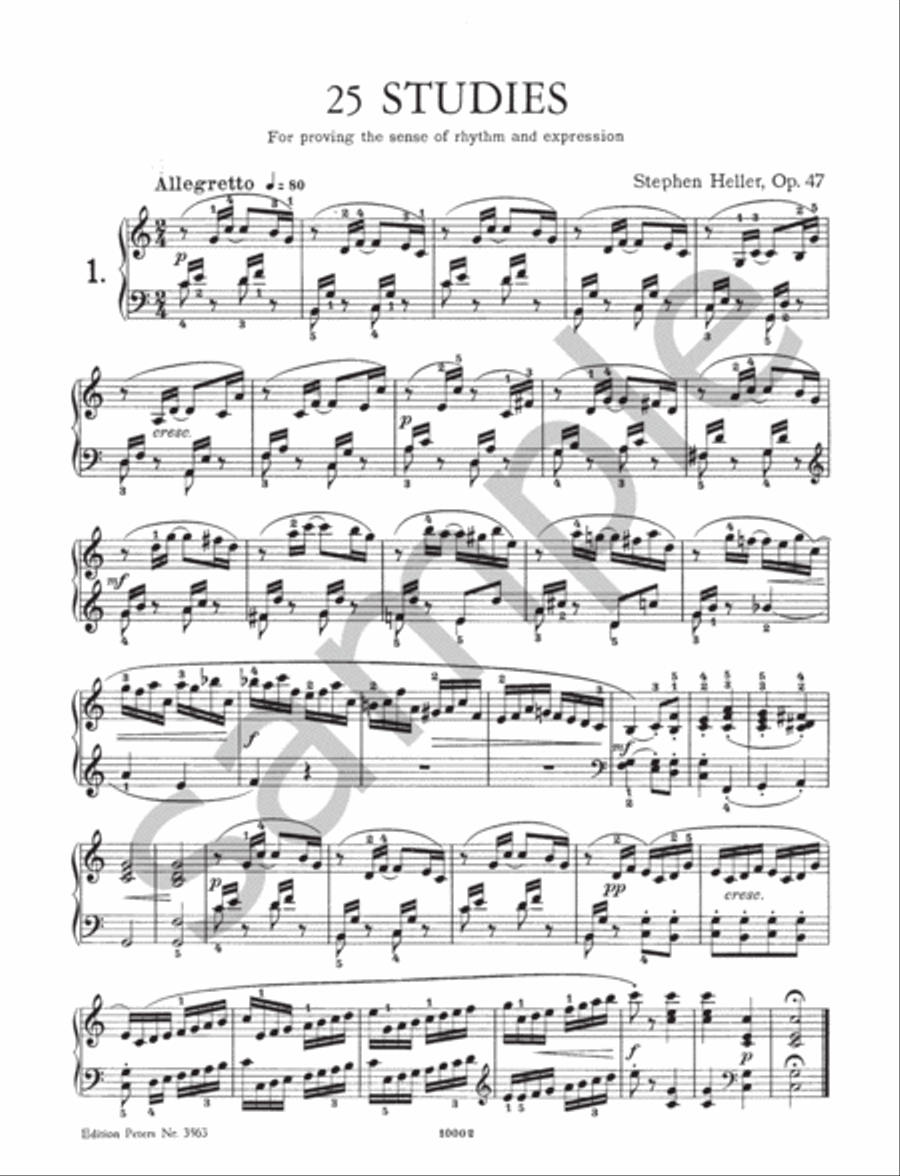 25 Studies Op. 47 for Piano Piano Method scores gallery preview page 4