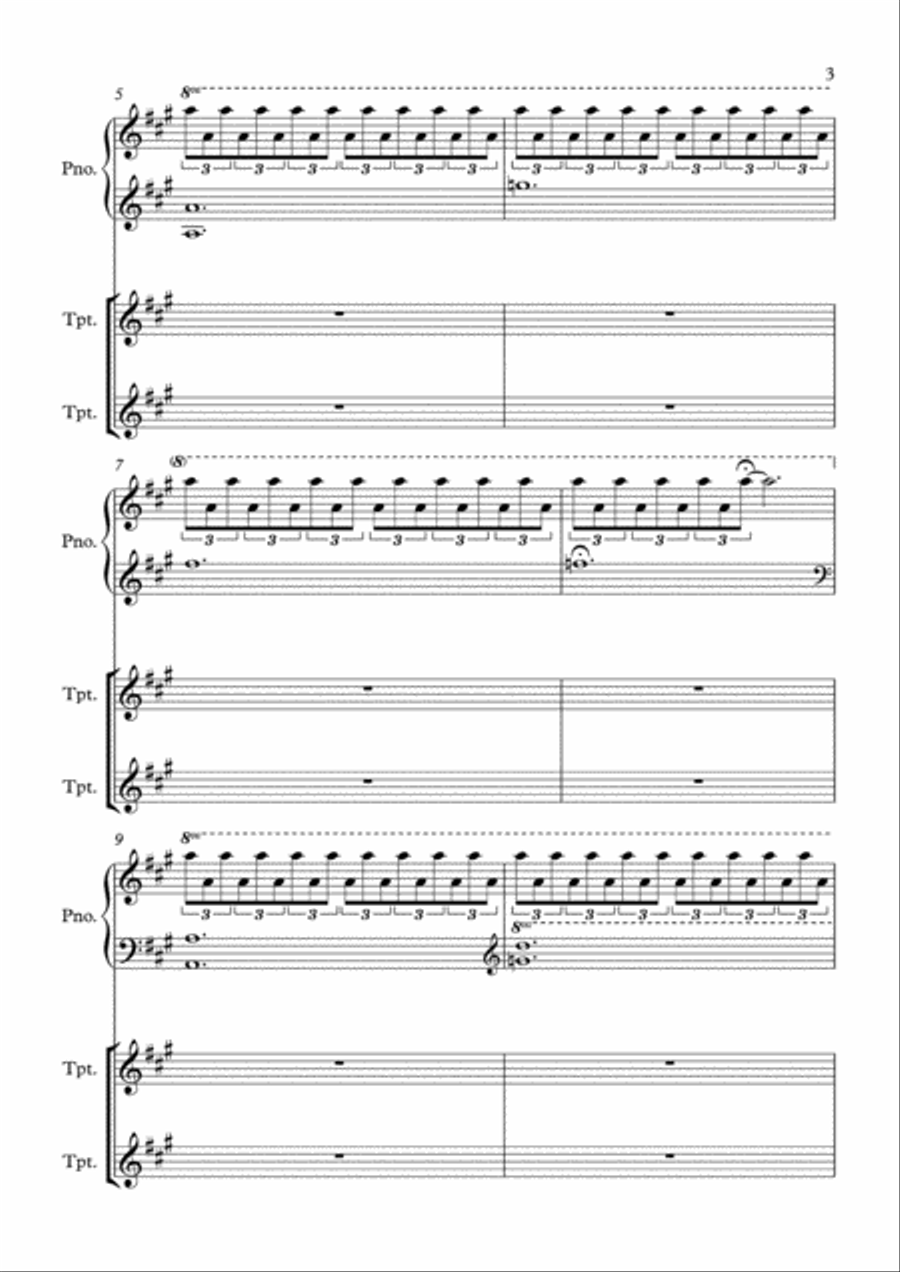 Light Light Trumpet Duet scores gallery preview page 3