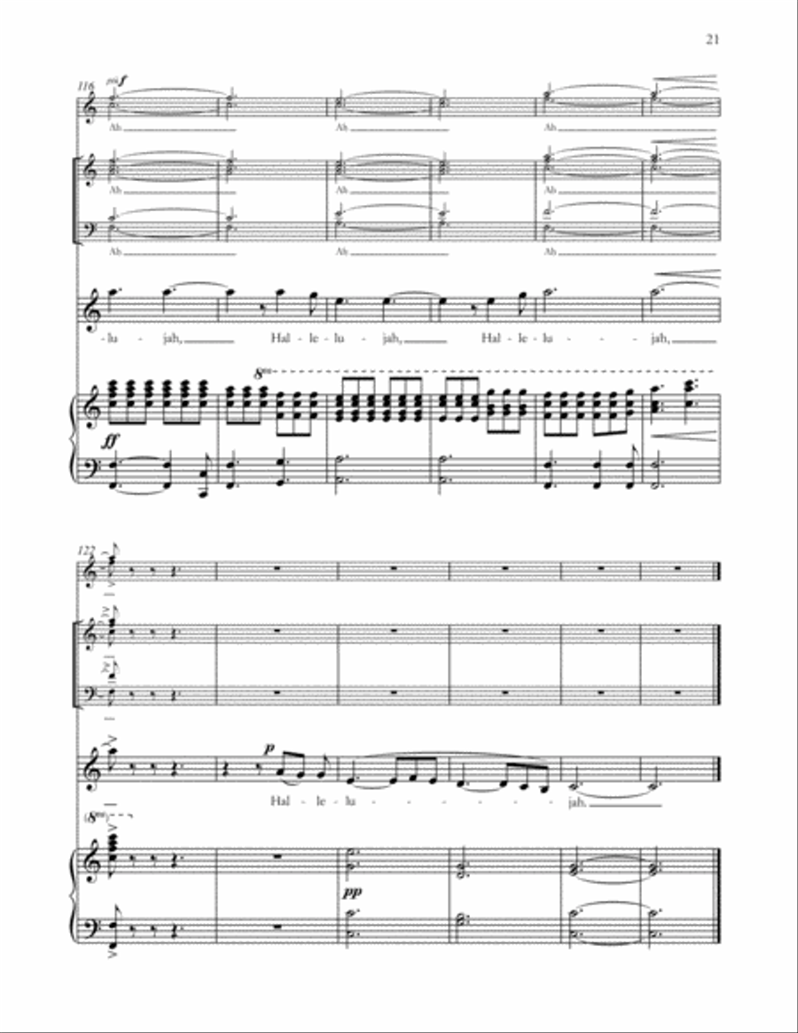 Hallelujah Hallelujah 4-Part scores gallery preview page 10