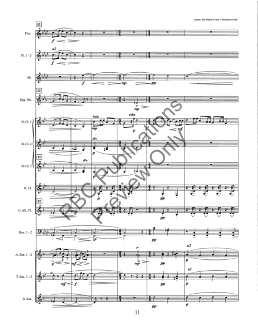 Widow's Party (Score) Widow's Party (Score) Score scores gallery preview page 16
