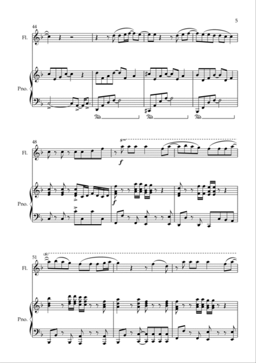 Permission To Dance Flute Solo scores gallery preview page 5