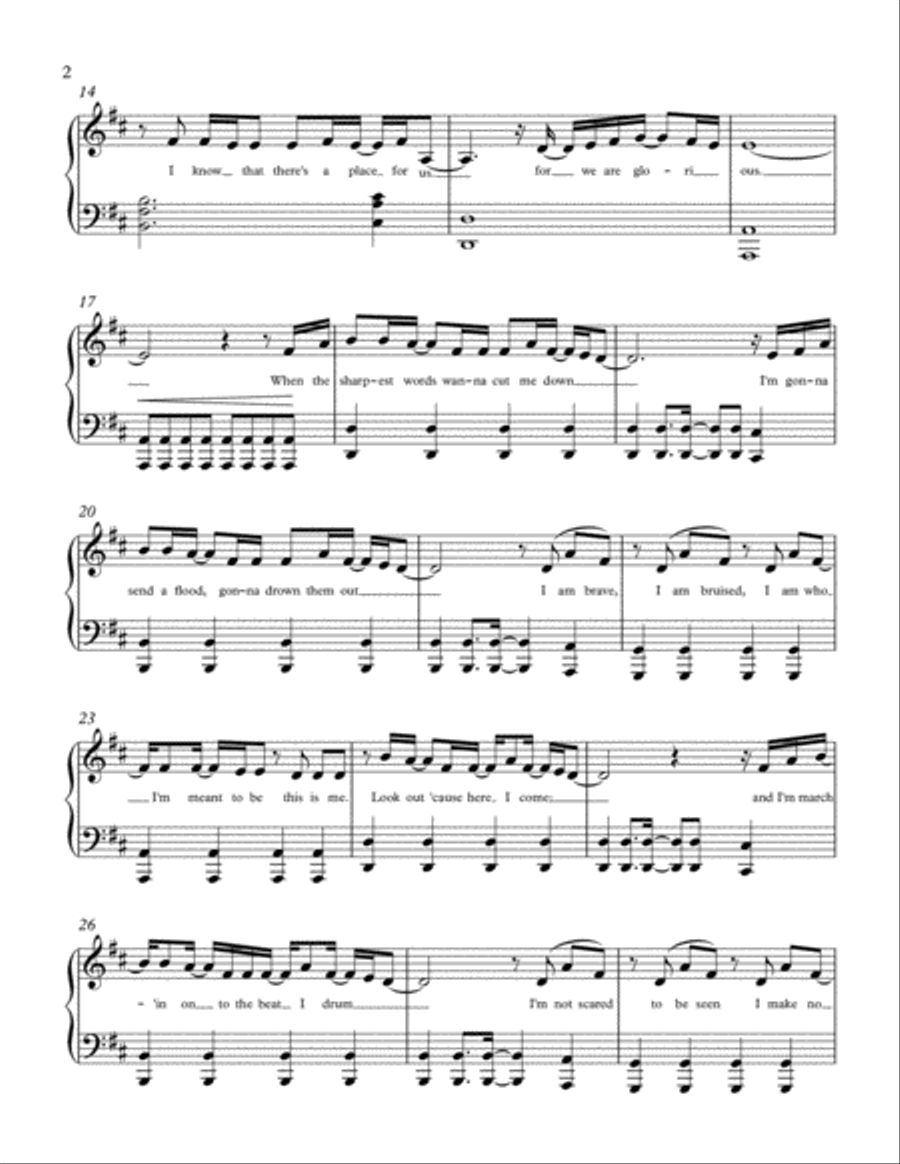 This Is Me Piano Solo scores gallery preview page 2