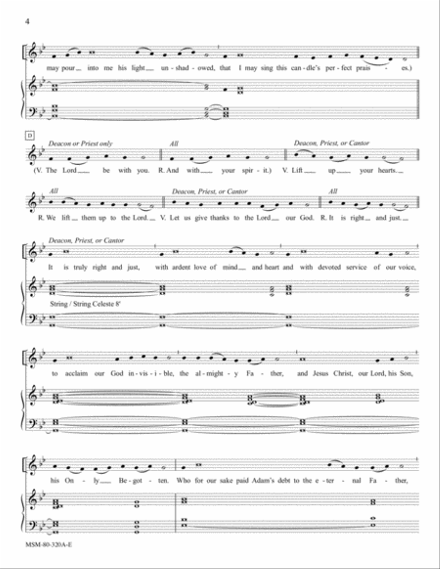 The Easter Proclamation: Exsultet Choir scores gallery preview page 5
