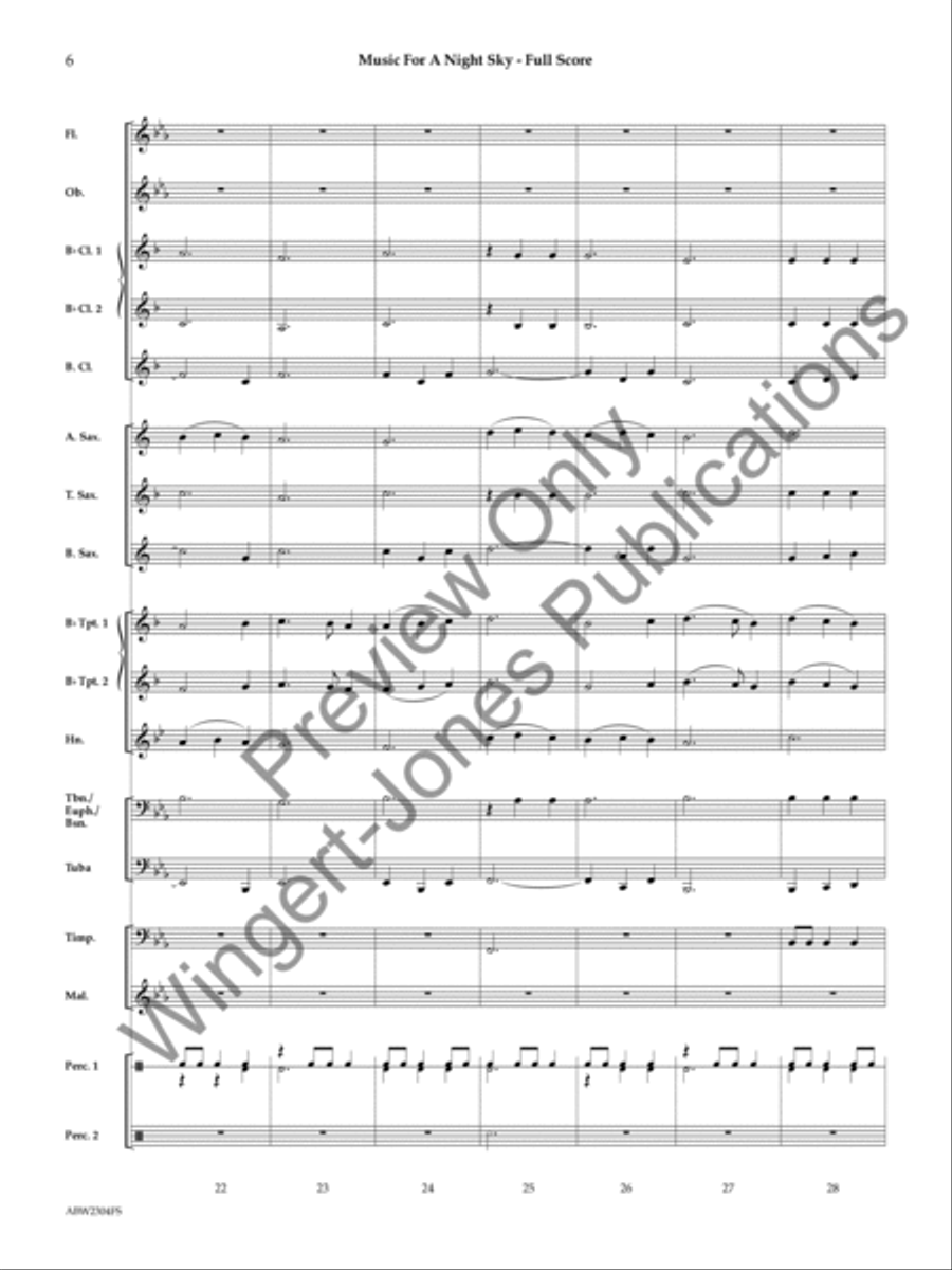 Music for a Night Sky Concert Band scores gallery preview page 7