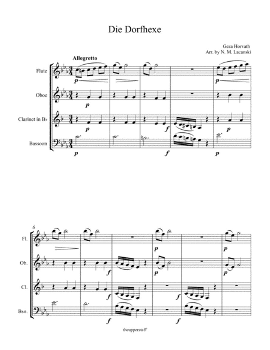 Die Dorfhexe Die Dorfhexe Woodwind Quartet scores gallery preview page 1