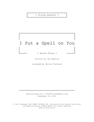 Book cover for I Put A Spell On You