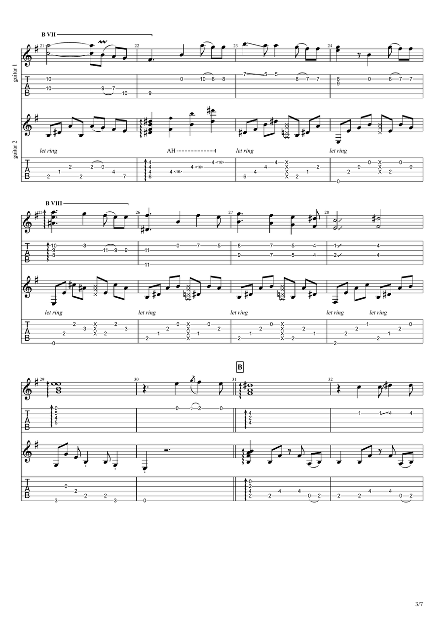 Ey Yare Man (Hayedeh) arrangement for guitar duo Acoustic Guitar scores gallery preview page 3