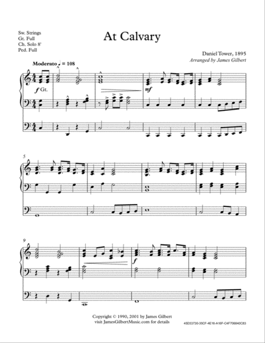At Calvary Organ Solo scores gallery preview page 2