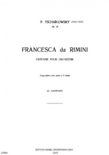 Francesca da Rimini : fantaisie pour orchestre : transcription pour piano a 2 mains, op. 32