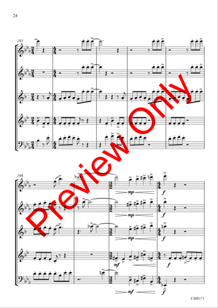 Queen Medley Fantasy Woodwind Quintet scores gallery preview page 27