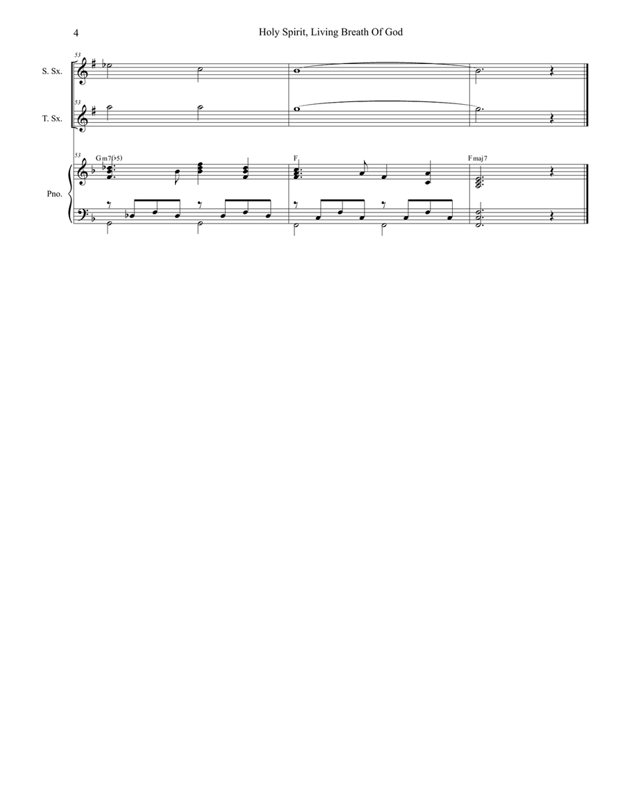 Holy Spirit, Living Breath Of God Woodwind Duet scores gallery preview page 4