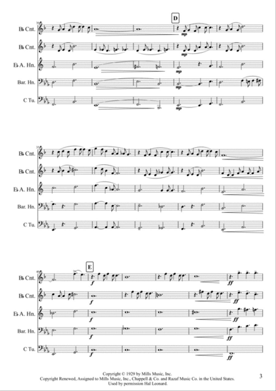 Ain't Misbehavin' Brass Ensemble scores gallery preview page 3