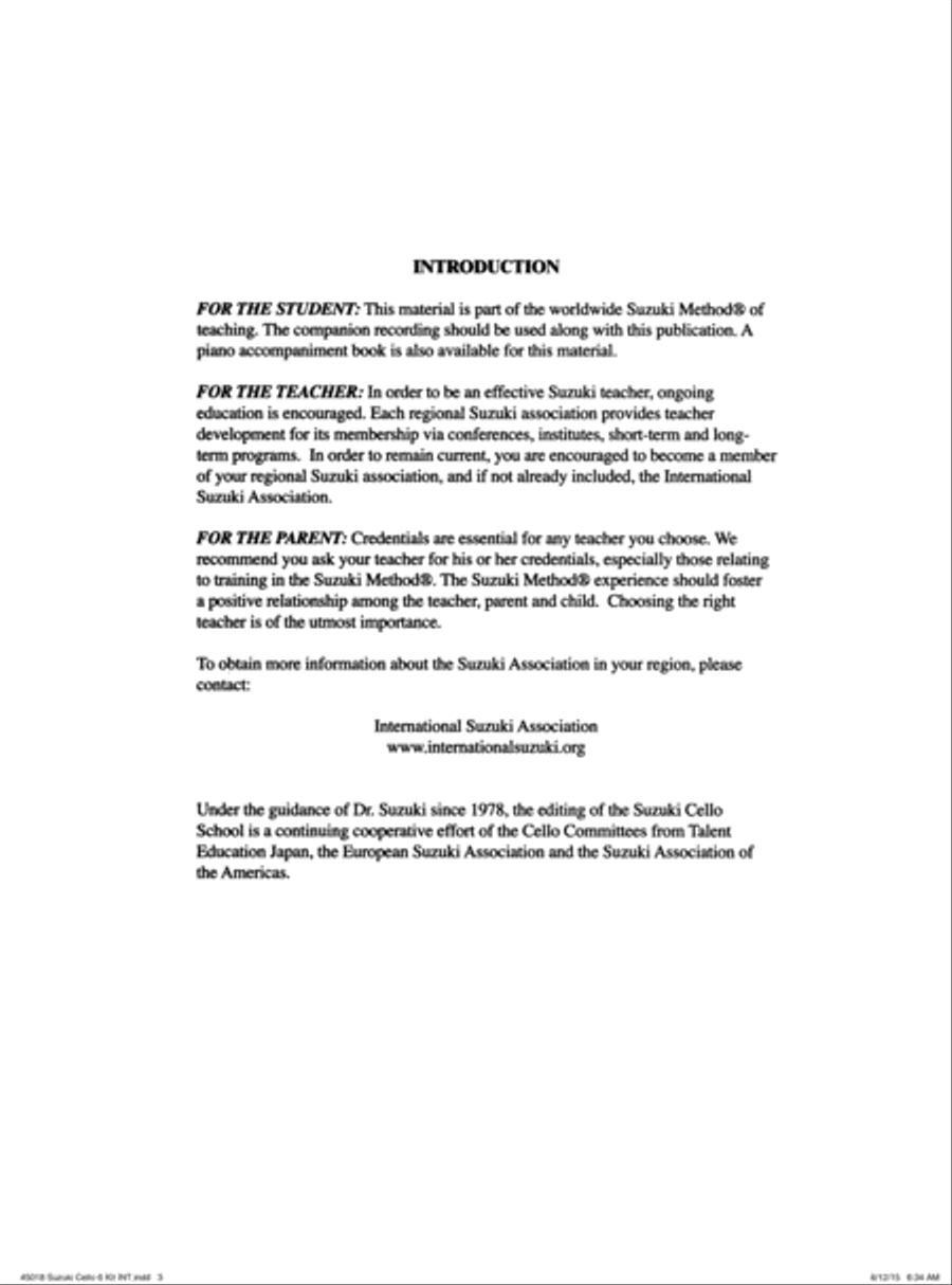 Suzuki Cello School, Volume 6 String Methods scores gallery preview page 7