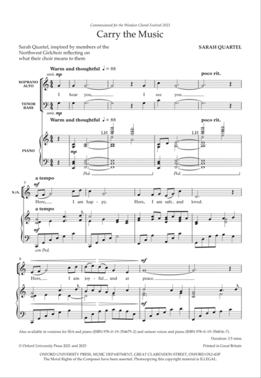 Carry the Music 4-Part scores gallery preview page 2