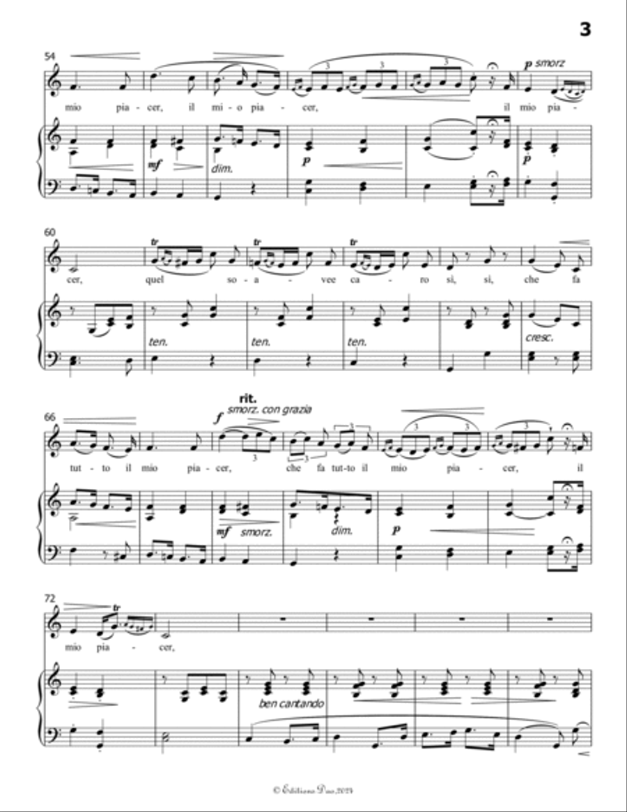 Pur dicesti,o bocca bella, by Antonio Lotti, in C Major Voice scores gallery preview page 5