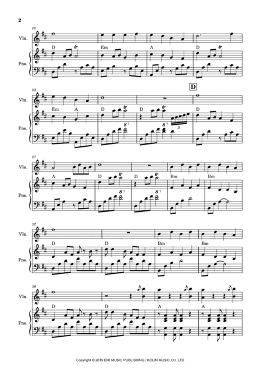 Tian Mi Mi Violin Solo scores gallery preview page 2