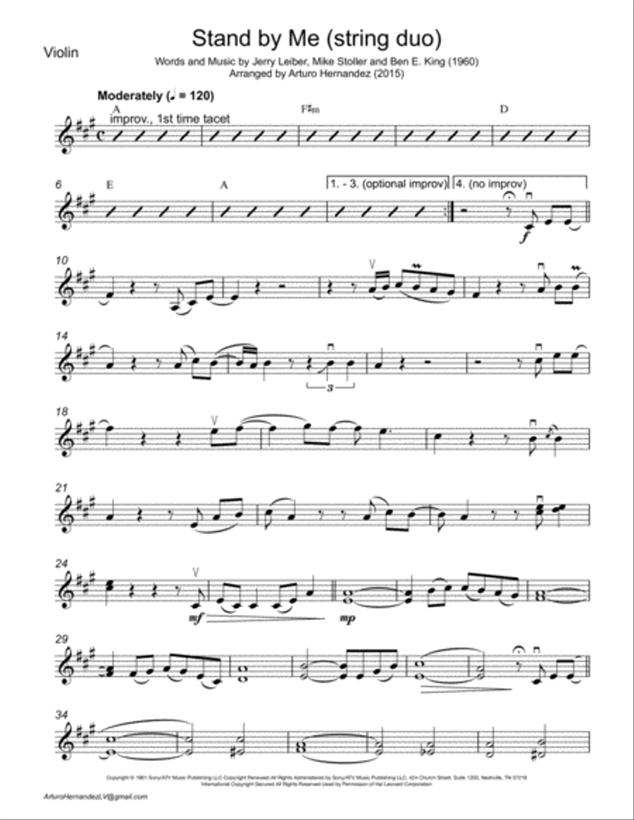 Stand By Me Stand By Me String Duet scores gallery preview page 6