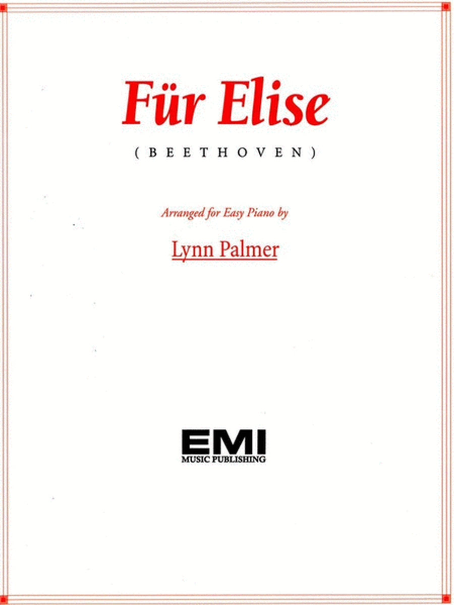 Fur Elise Easy Piano Arr Lynn Palmer