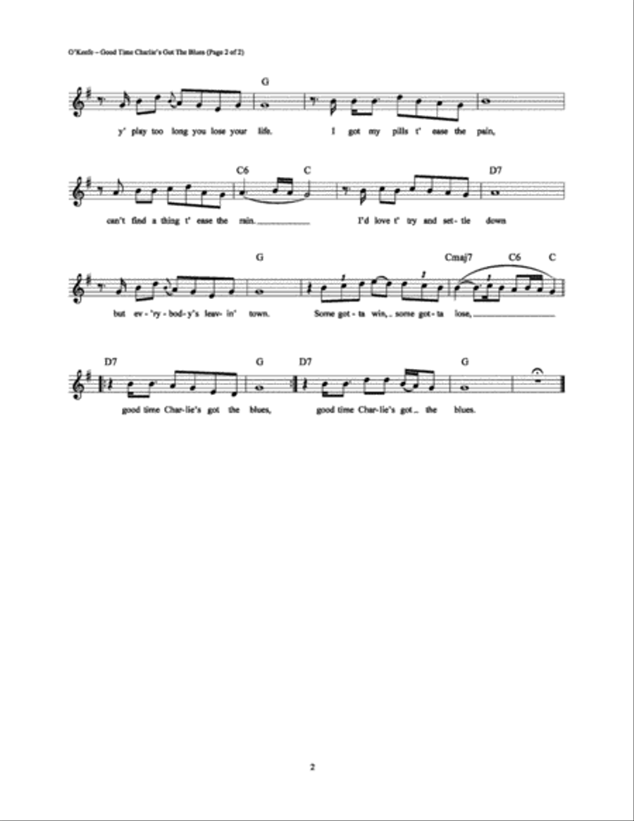 Good Time Charlie's Got the Blues School and Community scores gallery preview page 2