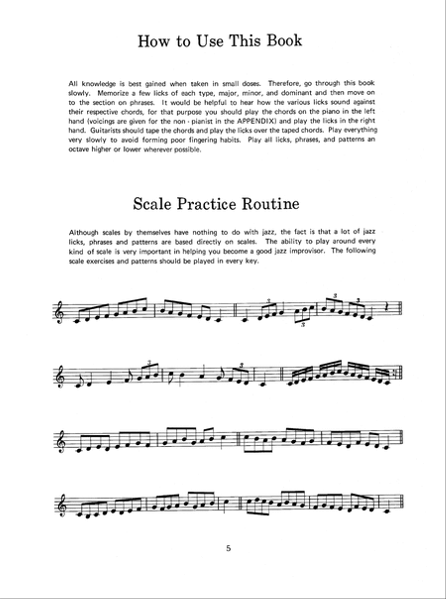 Jazz Saxophone Licks, Phrases & Patterns