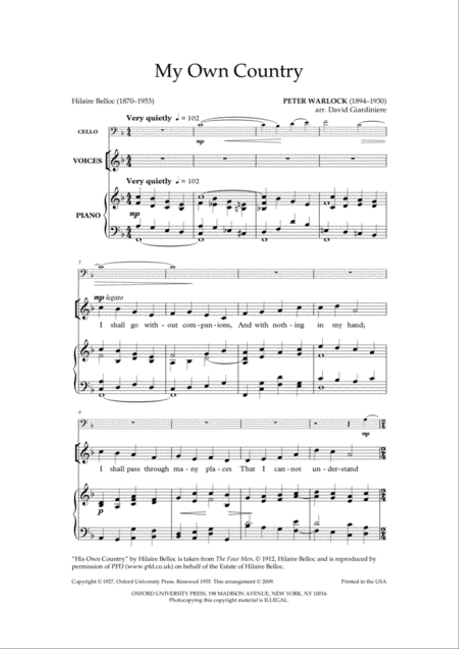 My Own Country Unison Choir scores gallery preview page 2