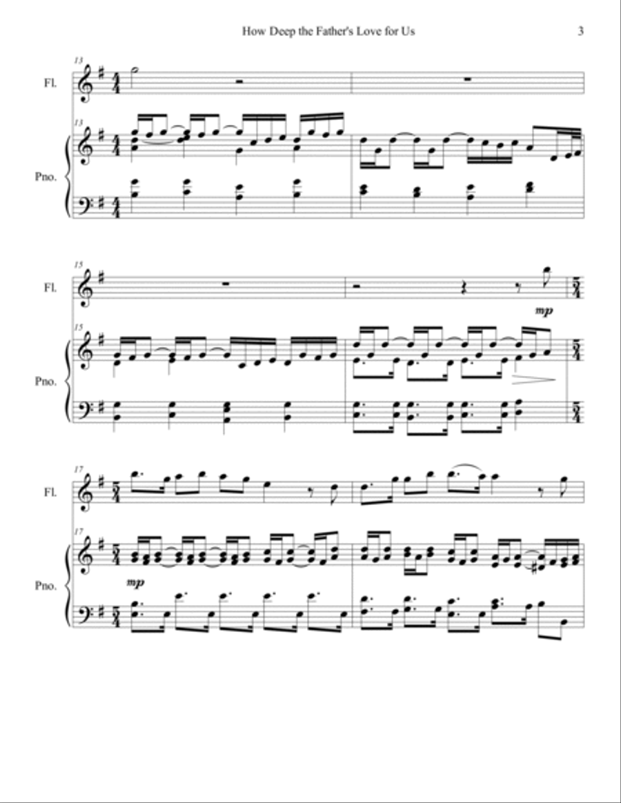 How Deep The Father's Love For Us Flute Solo scores gallery preview page 3