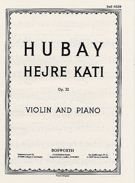 Hejre Kati Op. 32 (Violin/Piano)