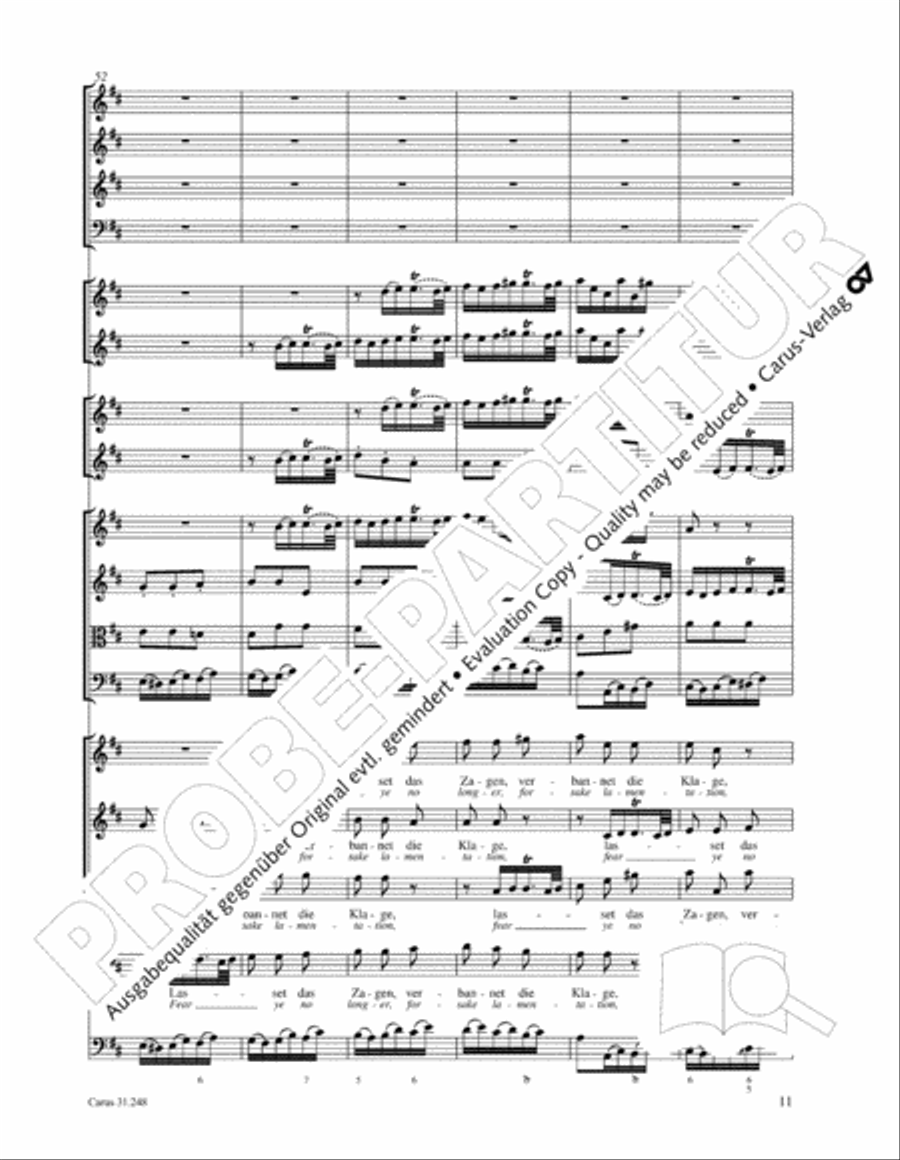 Christmas oratorio (Weihnachtsoratorium, Teile I-III) 4-Part scores gallery preview page 21